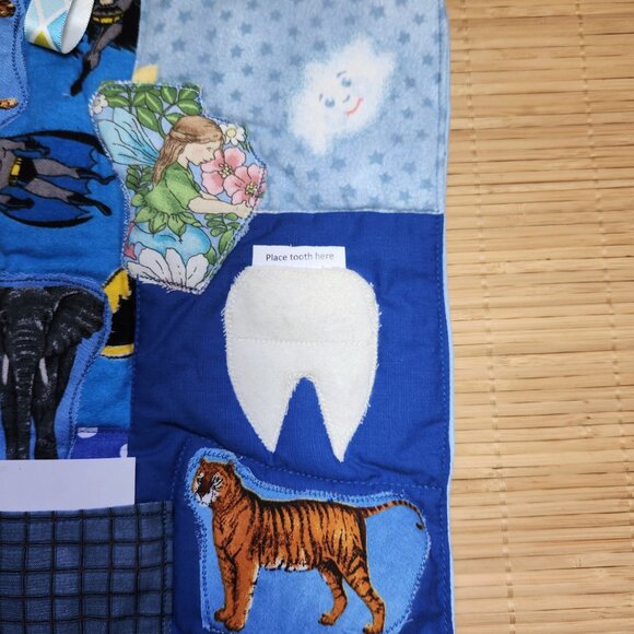 Tooth Fairy Hanger Pouch Homemade Quilted Unisex Boys and Girls - Picture 4 of 6